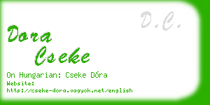 dora cseke business card